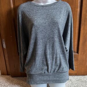 Gray Women's Tunic 3/4 sleeve Top